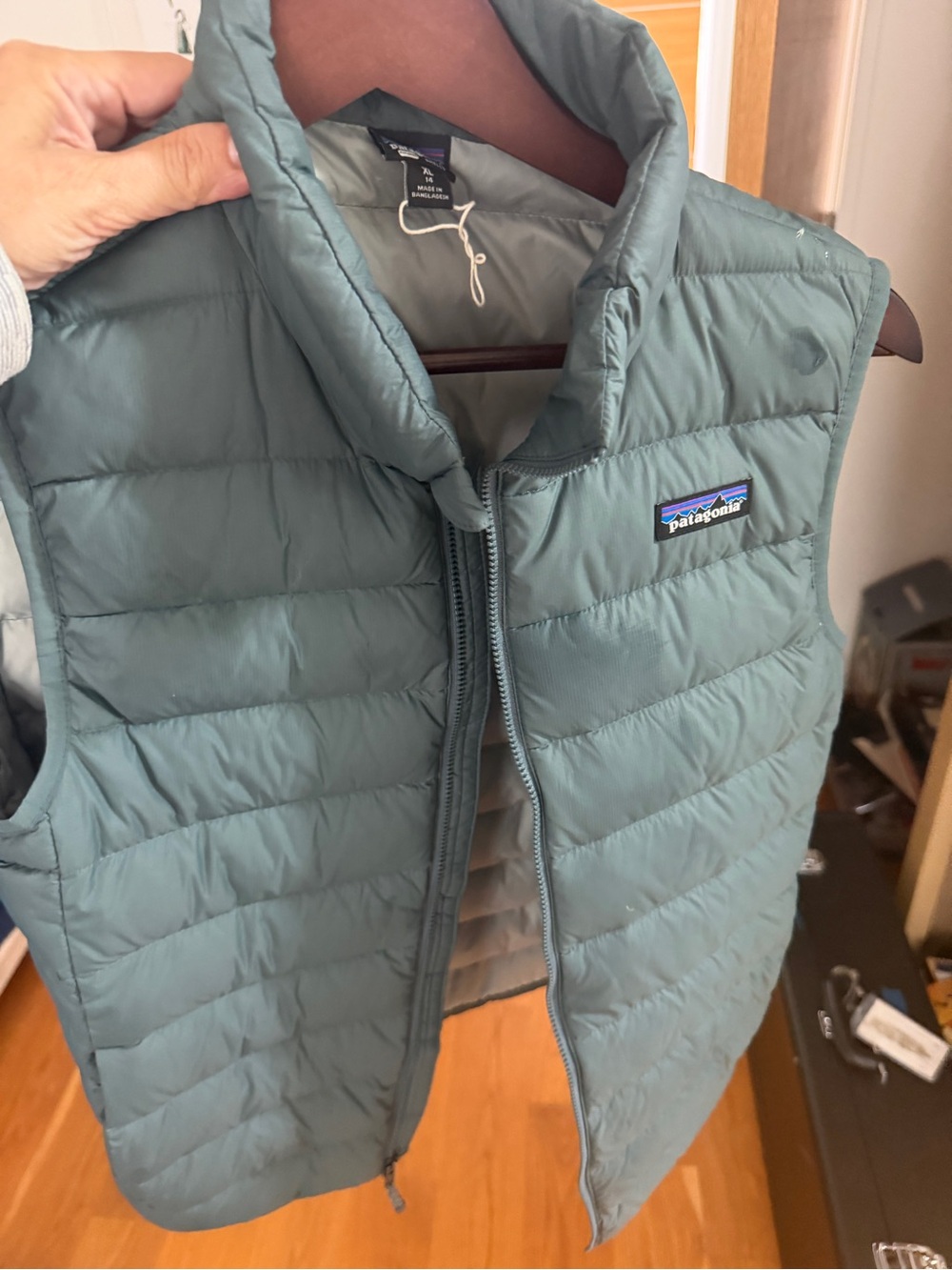 Patagonia Kids Puffer Vest Teal Green